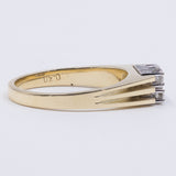 Vintage 14k yellow gold ring with 6 diamonds (0.30ct), 1970s