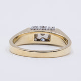 Vintage 14k yellow gold ring with 6 diamonds (0.30ct), 1970s