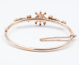Bracciale antico in oro 12k con zaffiri e diamanti , primi anni del'900