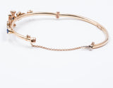 Bracciale antico in oro 12k con zaffiri e diamanti , primi anni del'900