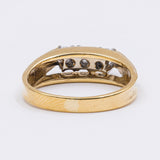 Anello vintage in oro giallo 18kt con 3 diamanti ( 0.21ctw) , anni '60