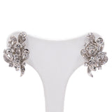 Orecchini vintage in oro bianco 18k con diamanti (1ctw) , anni '60