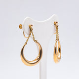 Orecchini vintage in oro giallo 14k , anni '50