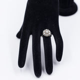 Anello vintage in oro bianco 18k con diamanti (0.47ctw), anni '50/'60