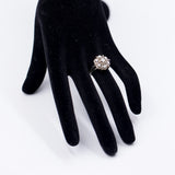 Anello vintage in oro bianco 18k con diamanti (0.47ctw), anni '50/'60