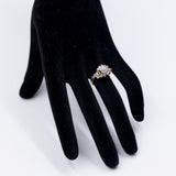 Anello vintage in oro giallo 14k con diamanti (1.1ctw), anni '70