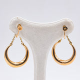 Orecchini vintage in oro giallo 14k , anni '50