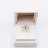 Anello vintage in oro giallo 14k con diamanti (1.1ctw), anni '70
