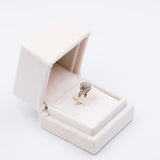 Anello vintage in oro giallo 14k con diamanti (1.1ctw), anni '70