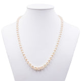 Collana di perle degradanti vintage con susta in oro giallo 18k, anni '60