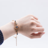 Bracciale antico in oro 12k con zaffiri e diamanti , primi anni del'900