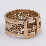 18k yellow gold belt ring, 1950s