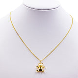 Collana vintage in oro giallo 8k con orsetto "Teddy Bear" , anni '80