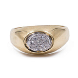Vintage 14K yellow gold diamond ring, 1960s