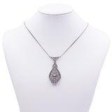 Collier Art Nouveau in oro e argento con diamanti taglio rosa, anni '10/'20