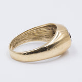 Vintage 14K yellow gold diamond ring, 1960s