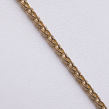 Collana vintage in oro giallo 14k con ametista e diamanti, anni 70