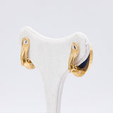 Orecchini vintage in oro 18k con lapislazzuli, anni '60