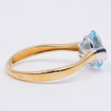 Vintage 18k gold ring with blue spinel, 1970s