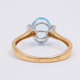 Vintage 18k gold ring with blue spinel, 1970s