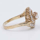 Anello vintage in oro giallo 14K con diamanti (1.57ctw ca.), anni '70
