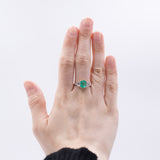 Nouvelle bague en or 18 carats avec émeraude (1,75 ct) et diamants (0,17 ct)