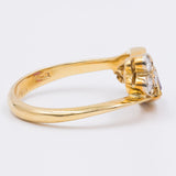 ANELLO VINTAGE IN ORO GIALLO 18K CON RUBINO (0.90CT CA.) E DIAMANTI (0.20CTW CA.), ANNI ‘70/‘80