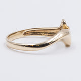 Anello vintage in oro giallo 14k con diamanti (0.14ct), anni 70