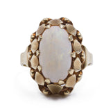Vintage 14k gold ring with opal, 1950s
