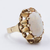 Vintage 14k gold ring with opal, 1950s