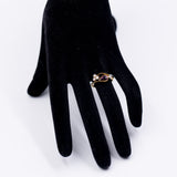 ANELLO VINTAGE IN ORO GIALLO 18K CON RUBINO (0.90CT CA.) E DIAMANTI (0.20CTW CA.), ANNI ‘70/‘80