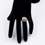 Anello vintage in oro giallo 14K con diamanti (1.57ctw ca.), anni '70