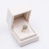 Anello vintage in oro giallo 14K con diamanti (1.57ctw ca.), anni '70