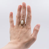 Vintage 14k gold ring with opal, 1950s