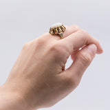 Vintage 14k gold ring with opal, 1950s