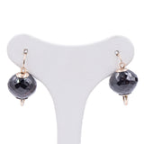 Orecchini in oro giallo 18k con granati, anni '50