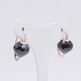 Orecchini in oro giallo 18k con granati, anni '50