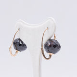 Orecchini in oro giallo 18k con granati, anni '50