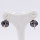 Orecchini in oro giallo 18k con granati, anni '50