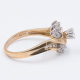Bague vintage en or 14 carats et diamants, 1970