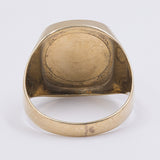 Anello vintage in oro giallo 8k con occhio di tigre, anni '70