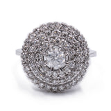 Anello in oro bianco 18k con diamanti ( 1.40 ct totali)