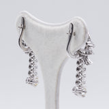Orecchini vintage in oro bianco 18k con diamanti (oltre 1.20ct) , anni 60/70