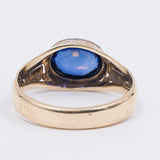 ANELLO VINTAGE IN ORO 9K CON ZAFFIRO SINTETICO, ANNI ‘60/‘70