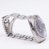 Cronografo vintage Lanco manuale in metallo con quadrante blu, anni '70