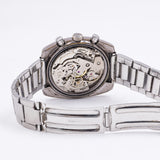 Cronografo vintage Lanco manuale in metallo con quadrante blu, anni '70