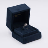 Anello solitario in oro bianco 18k con diamante di circa 0.20ct , anni '60
