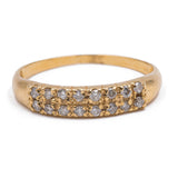 Vintage 18k yellow gold diamond ring (0.16ctw), 1970s