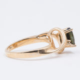 Bague en or 14 carats avec tourmaline et diamants, années 1960