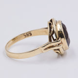 ANELLO VINTAGE DA COCKTAIL IN ORO 14K CON QUARZO FUMÈ, ANNI ‘60